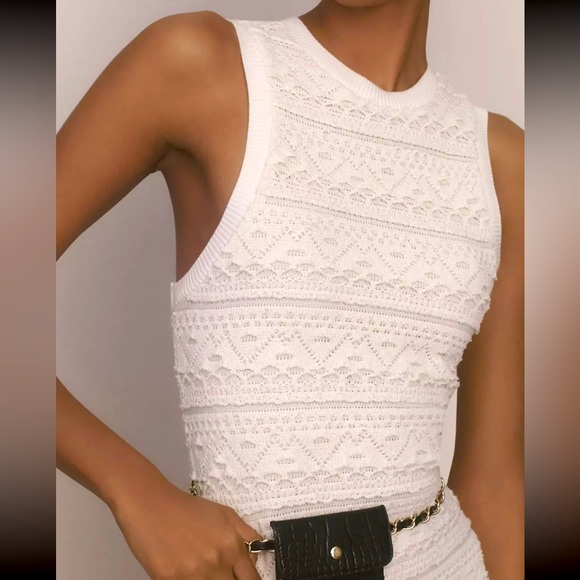 Anthropologie ivory Lace Mini Dress - Picture 4 of 11